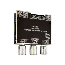 ZK-LT23 – 2.1 channel 2x50 plus 100 watt subwoofer output Class D Audio Amplifier - support Bluetooth AUX and USB Color Black
